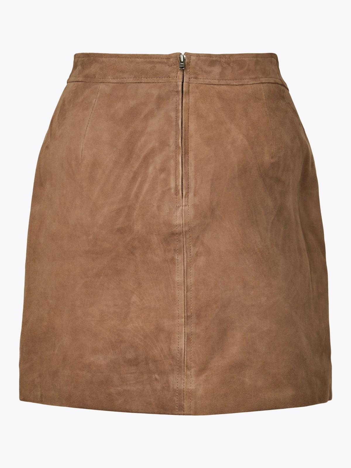 Y.A.S Salera High Waist Suede Skirt Sepia