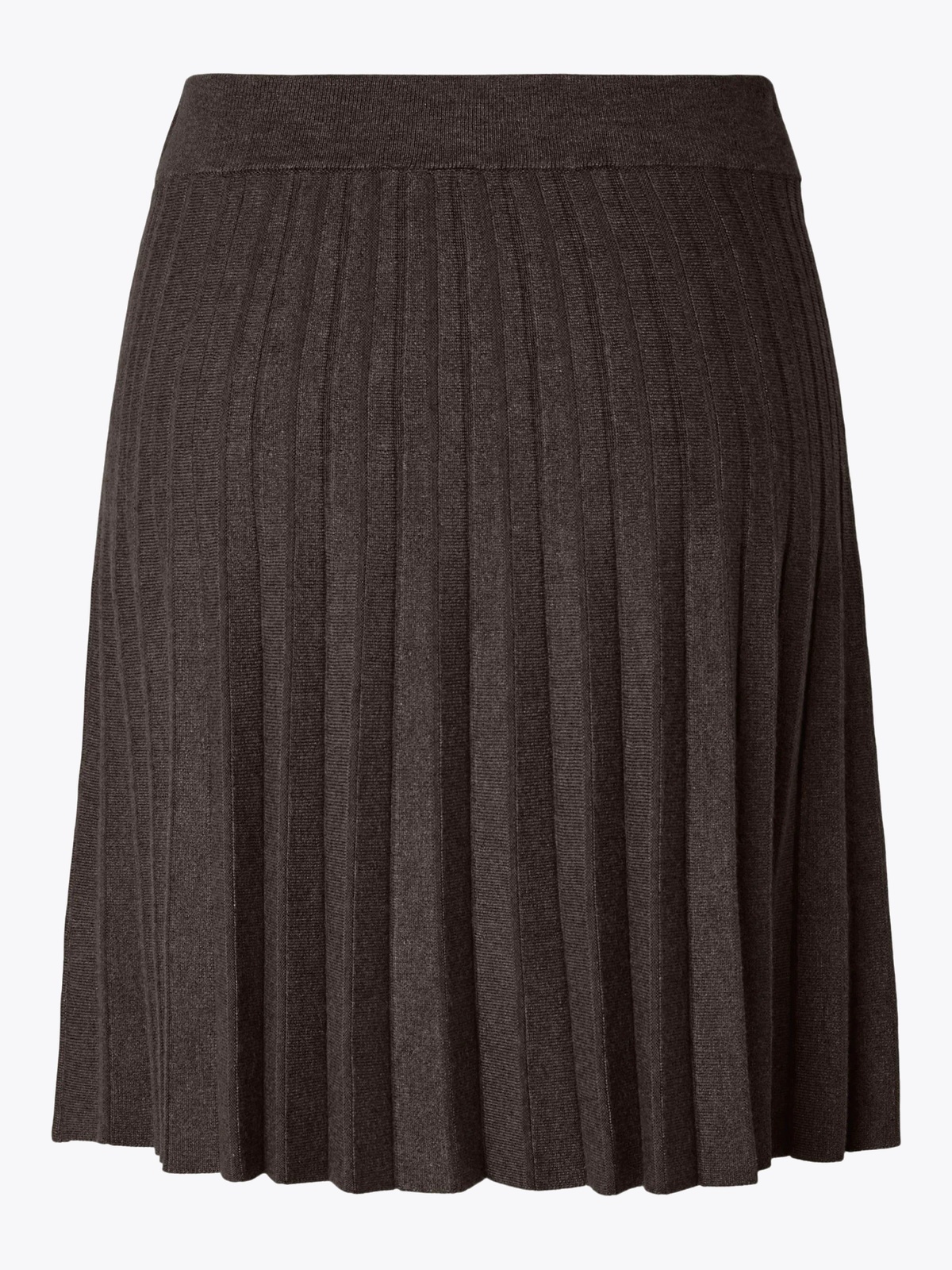 Y.A.S Elena High Waist Pleated Skirt Coffee Bean Melange