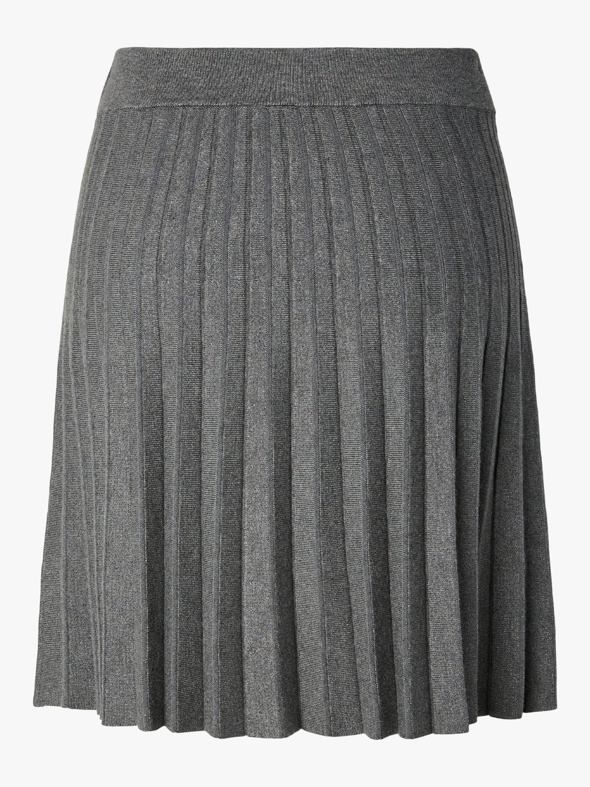 Y.A.S Elena High Waist Pleated Skirt Medium Grey Melange