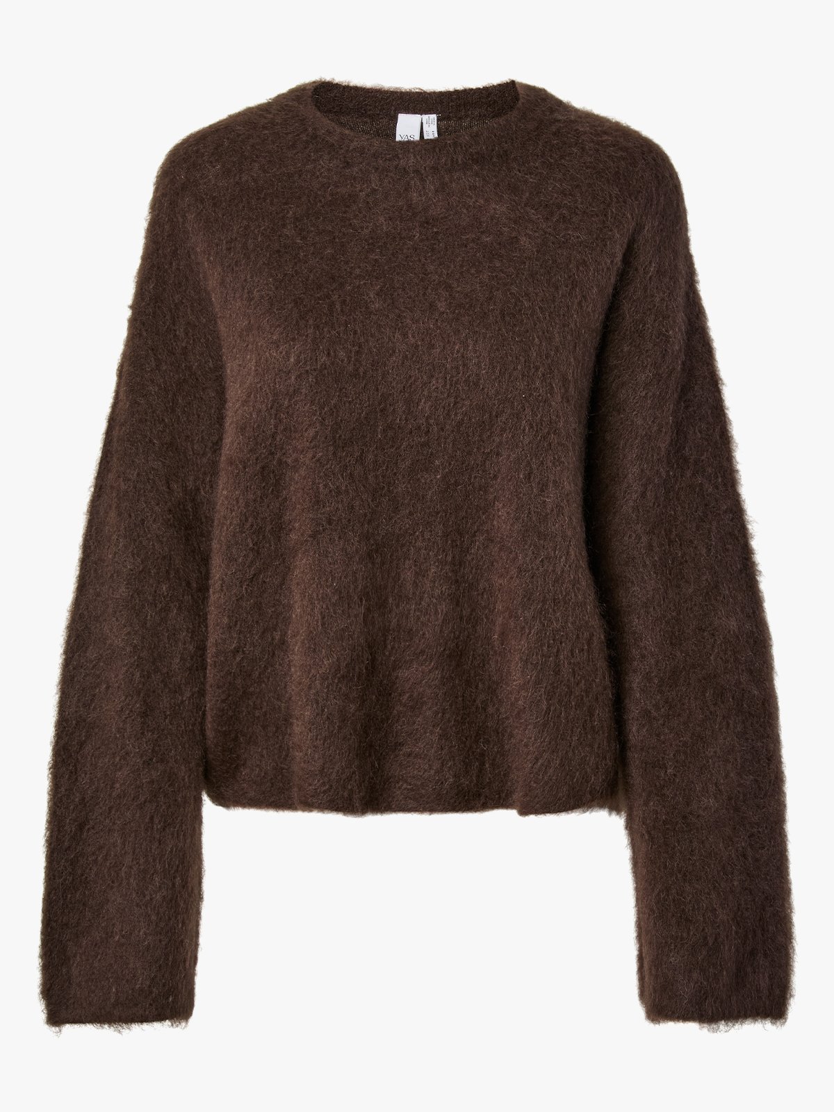 Y.A.S Tilde Long Sleeve Mohair Blend Pullover Mole
