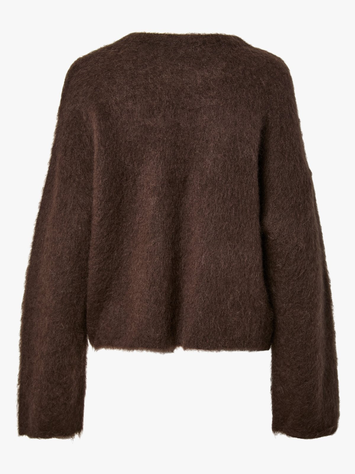 Y.A.S Tilde Long Sleeve Mohair Blend Pullover Mole