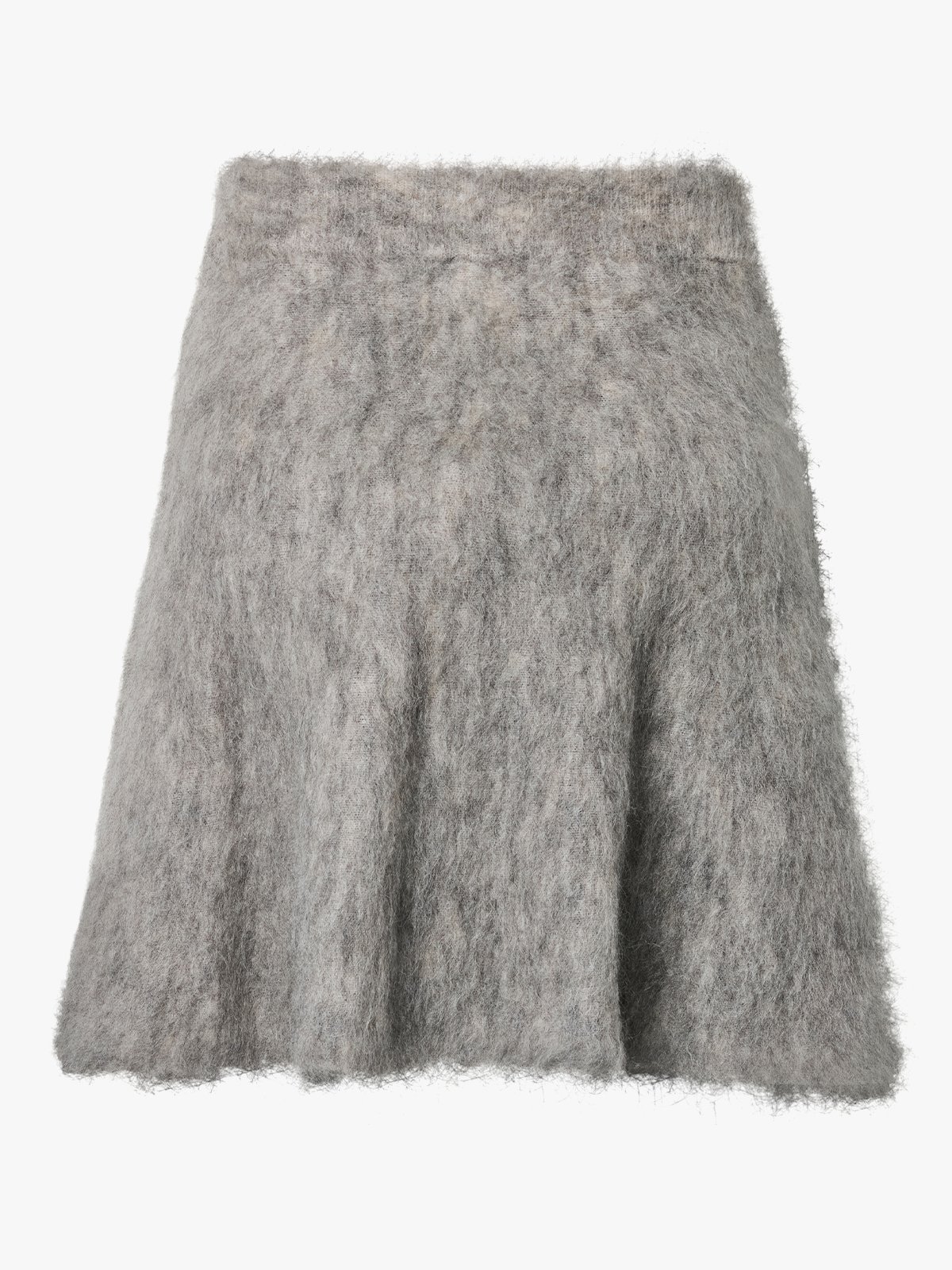 Y.A.S Tilde High Waist Mohair Blend Knit Skirt Light Grey Melange