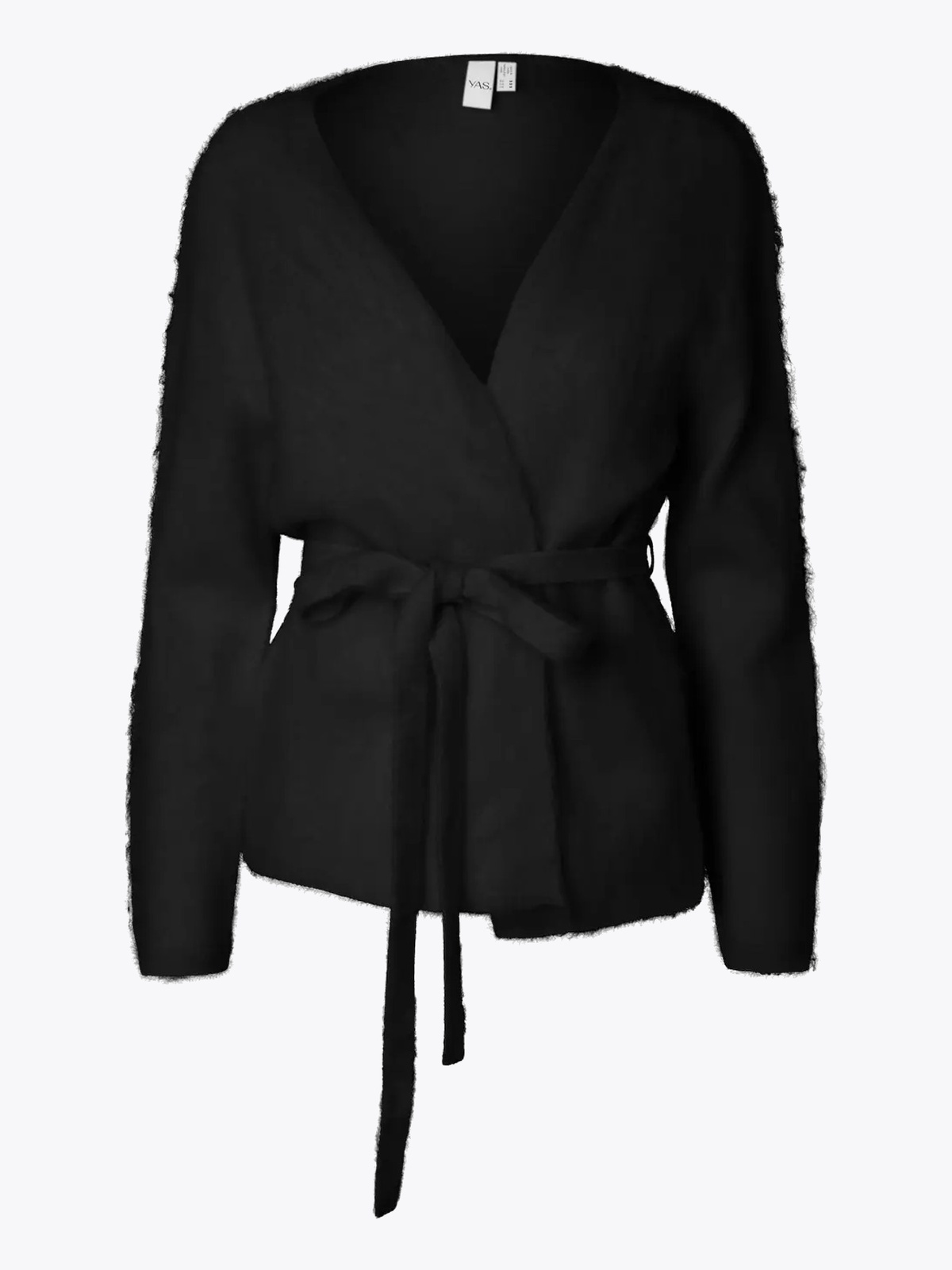 Y.A.S Tilde Long Sleeve Belt Knit Cardigan Black