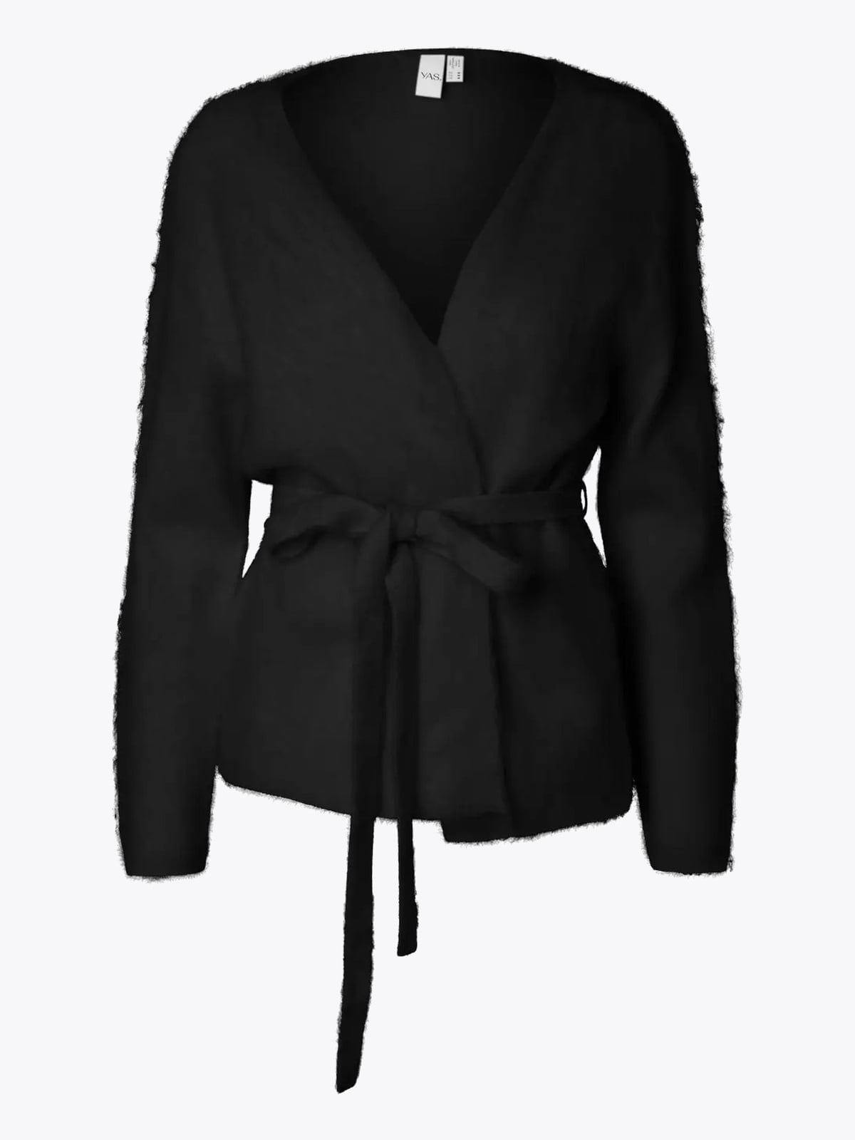 Y.A.S Tilde Long Sleeve Belt Knit Cardigan Black