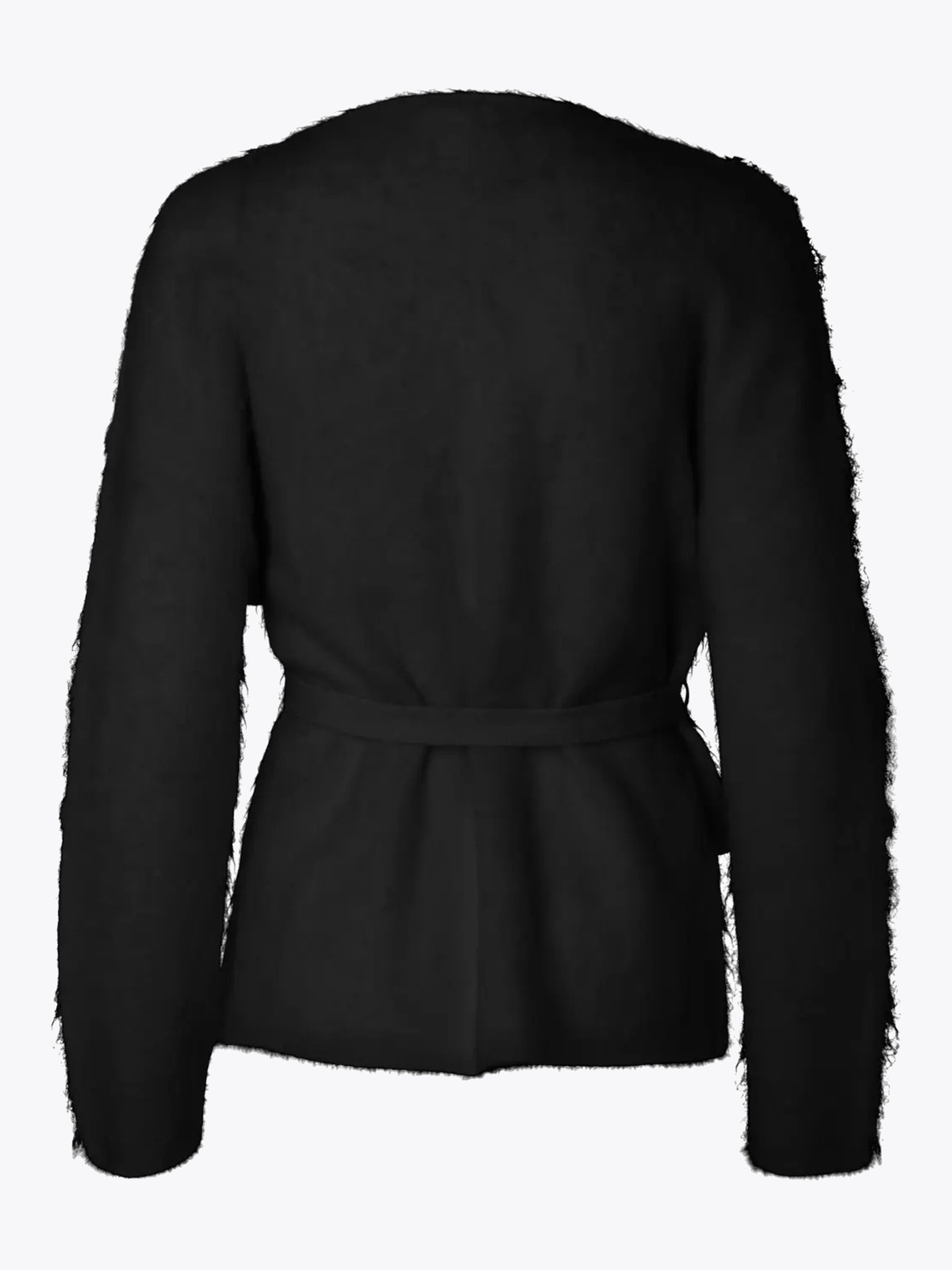 Y.A.S Tilde Long Sleeve Belt Knit Cardigan Black