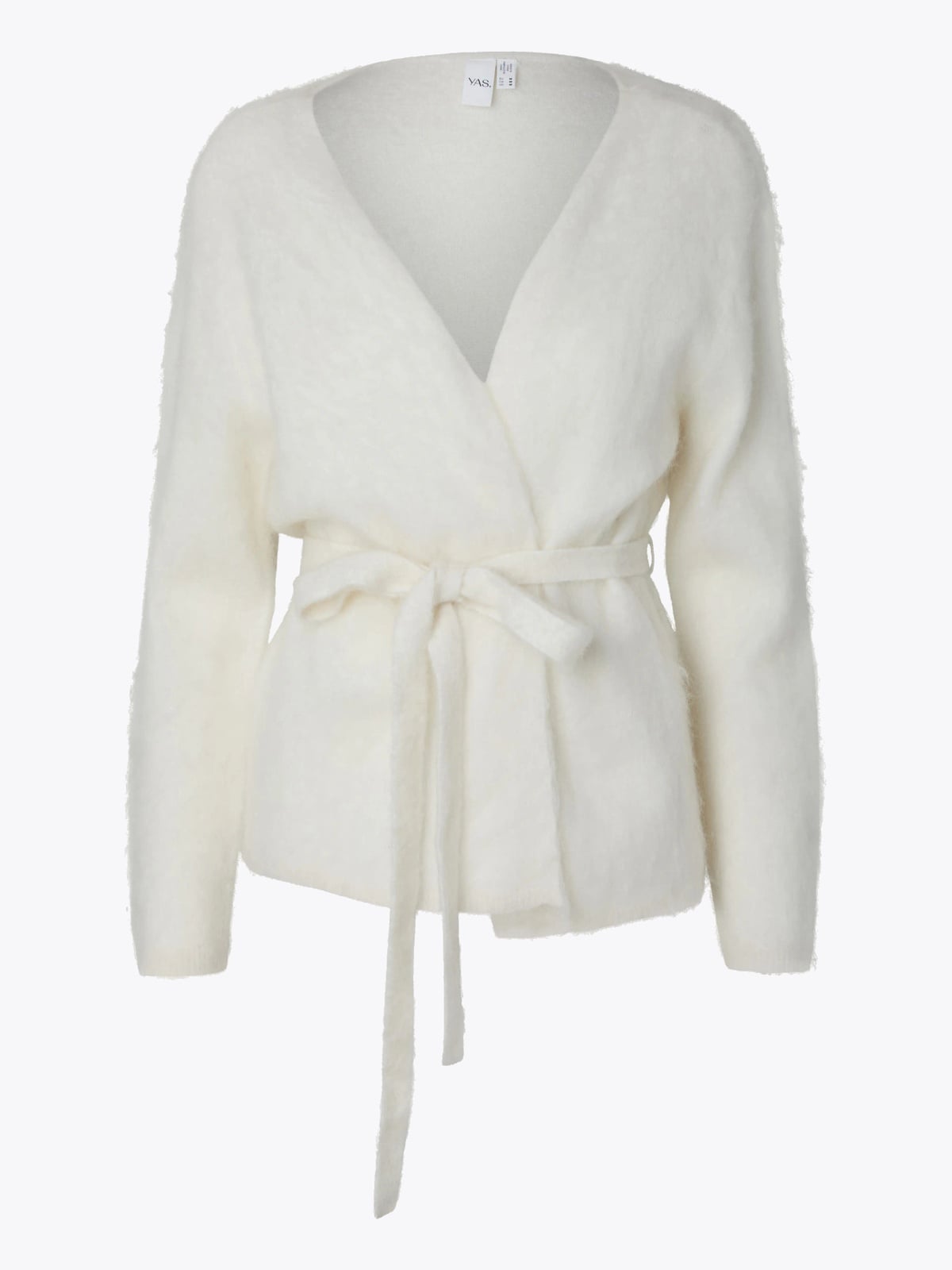 Y.A.S Tilde Long Sleeve Belt Knit Cardigan Star White
