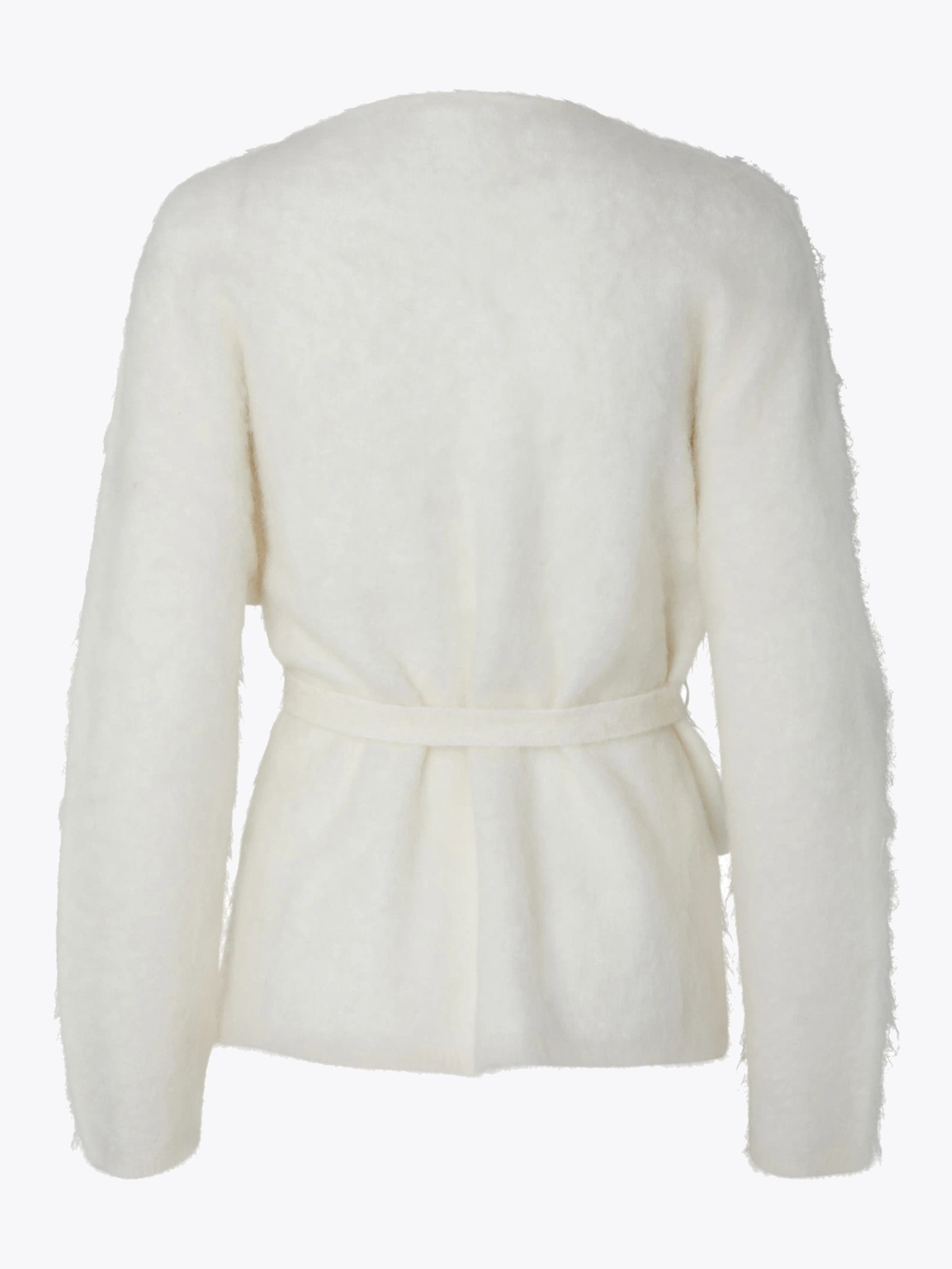 Y.A.S Tilde Long Sleeve Belt Knit Cardigan Star White