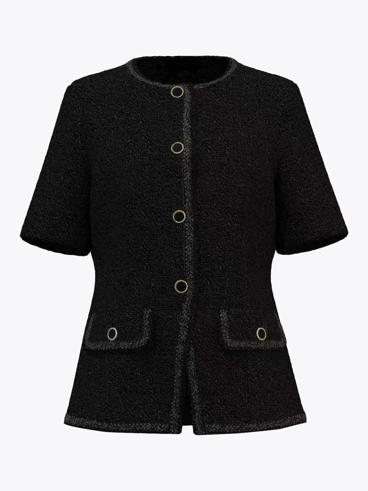 Y.A.S Selina Short Sleeve Blazer Jacket Black