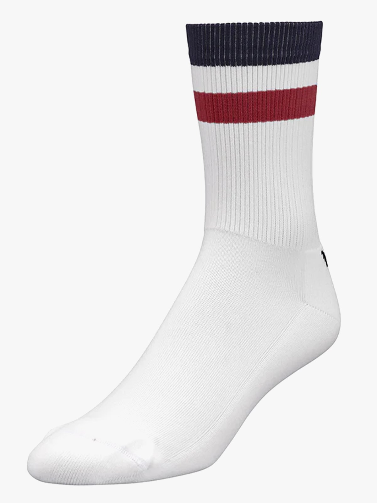 YMR Track Club Åsunden Mid Crew Socks Off-White / Burgundy