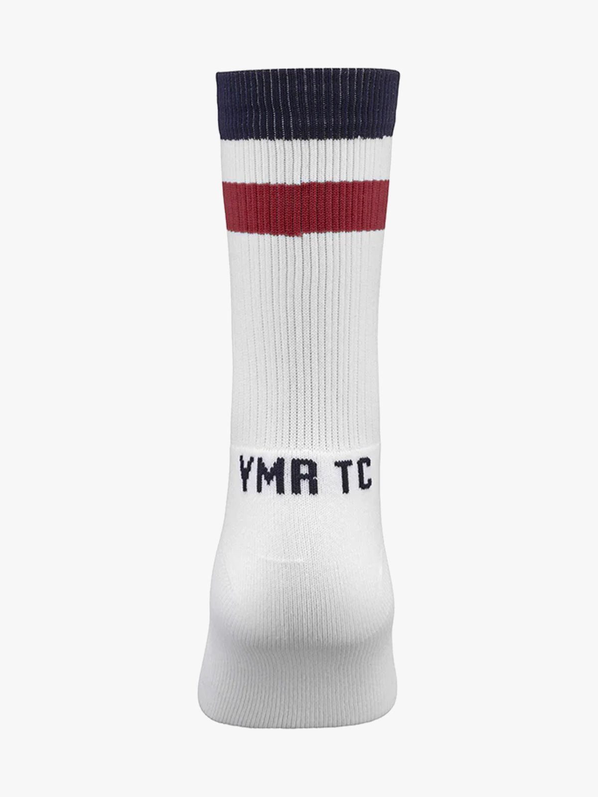 YMR Track Club Åsunden Mid Crew Socks Off-White / Burgundy