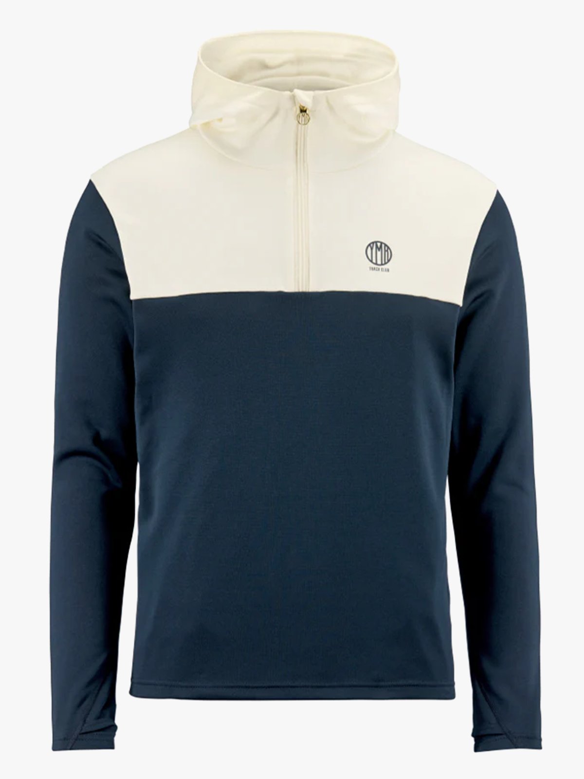 YMR Track Club Åsunden Men's Half Zip Hoodie Off-White / Navy