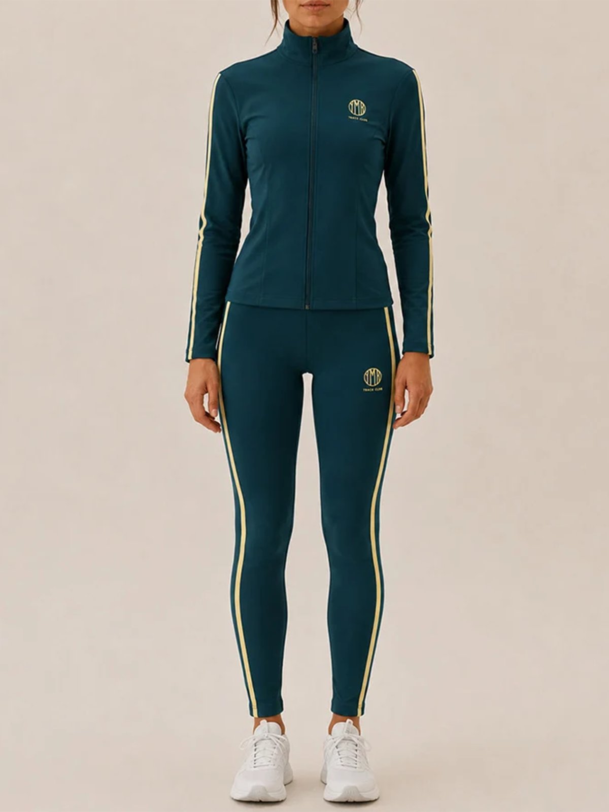 YMR Track Club Kvarnholmen Ladies Full Zip Green / Yellow