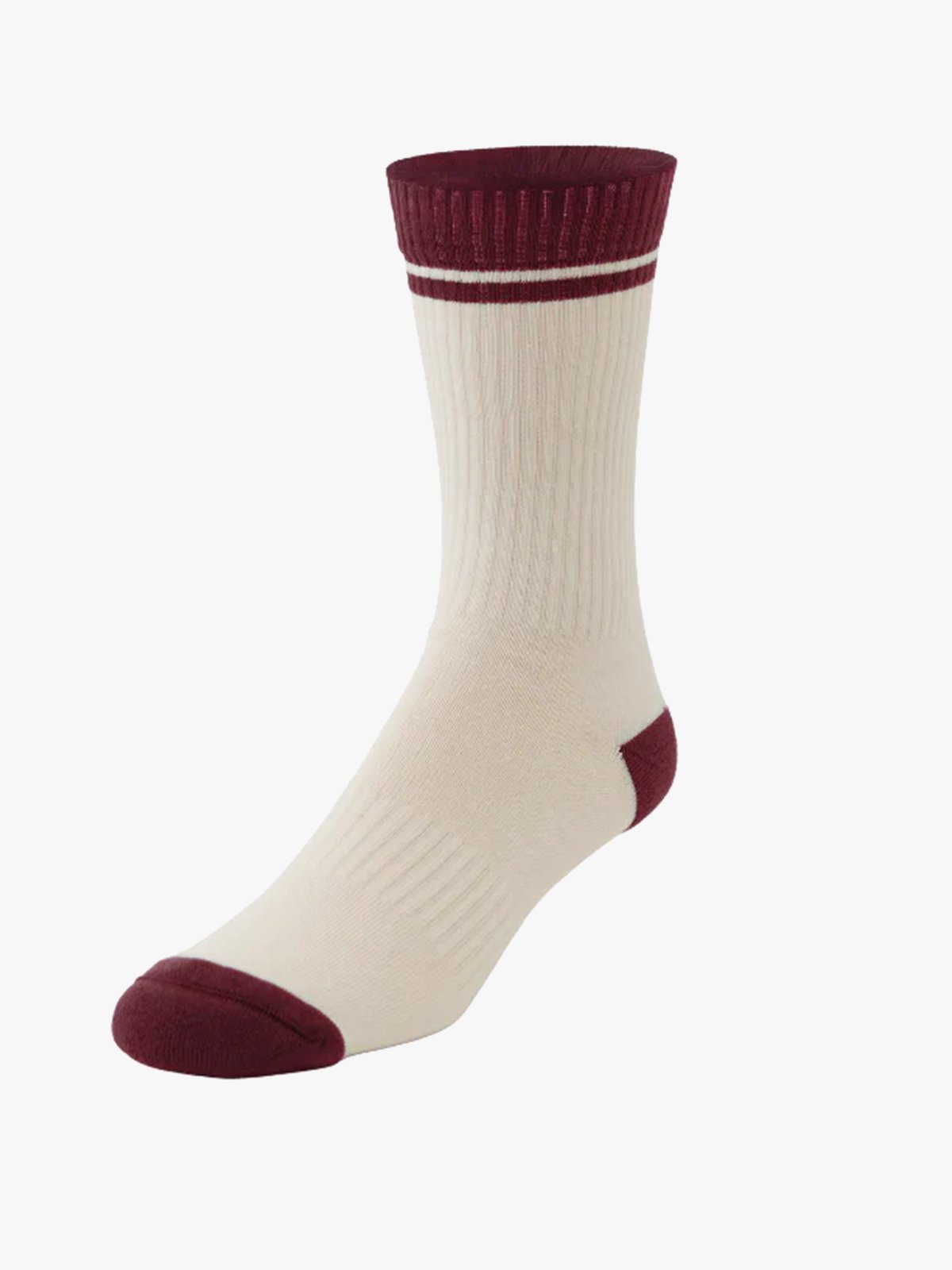 YMR Track Club Sandhamn Mid Socks Offwhite / Burgundy
