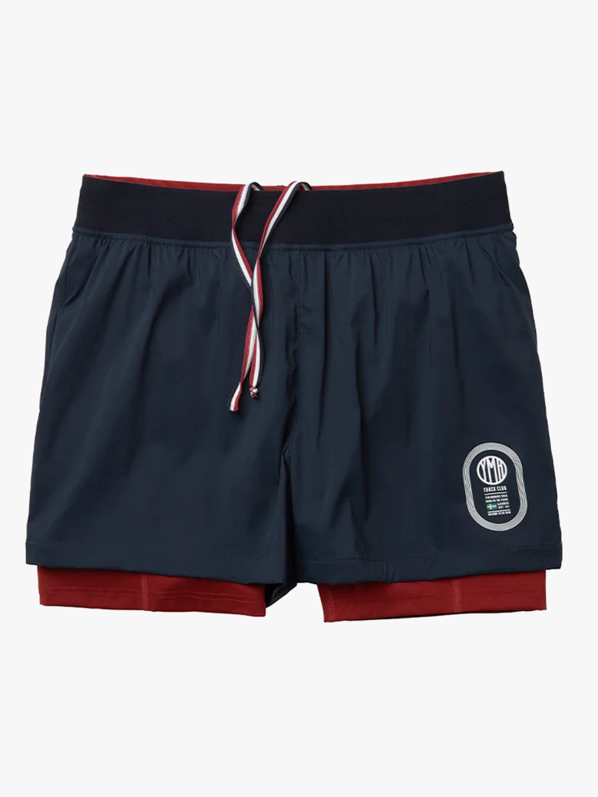 YMR Track Club Stadion 2-in-1 Shorts Navy / Burgundy
