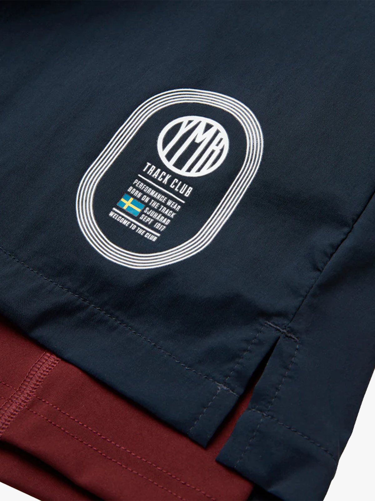 YMR Track Club Stadion 2-in-1 Shorts Navy / Burgundy