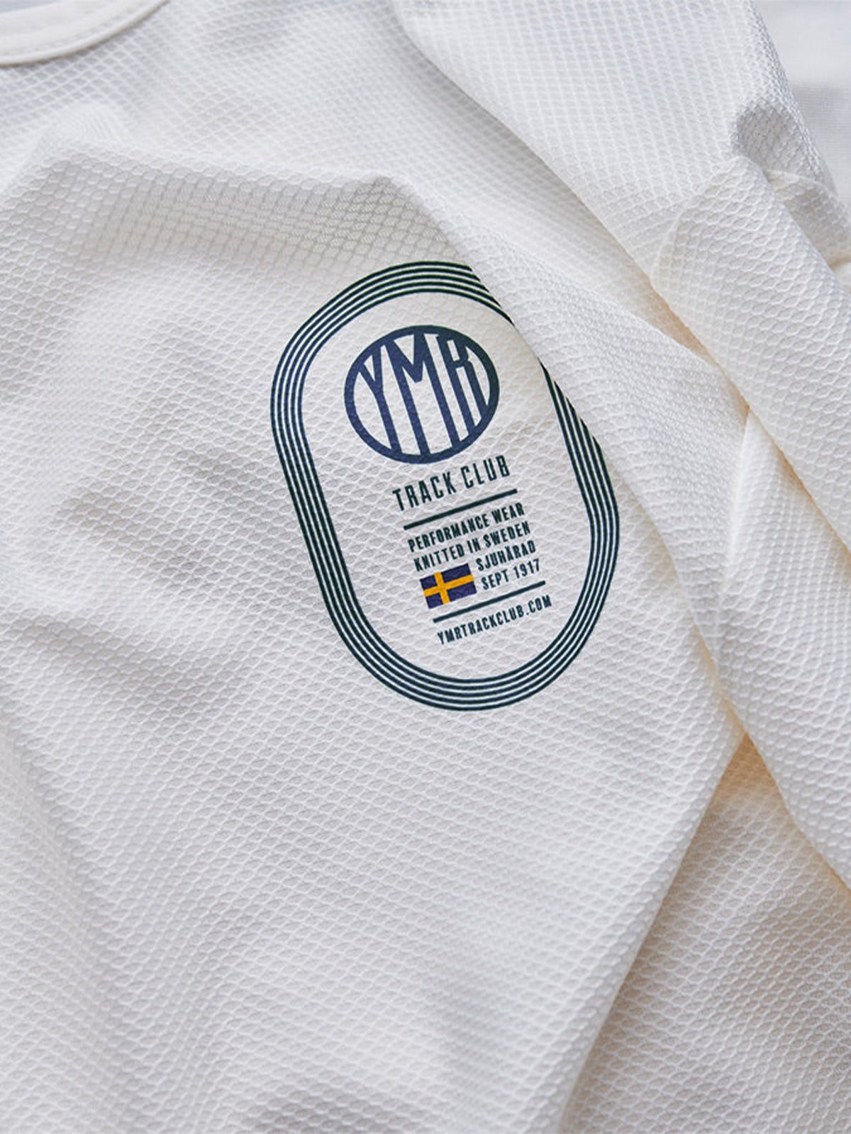 YMR Track Club Stadion Men's T-Shirt Offwhite / Navy