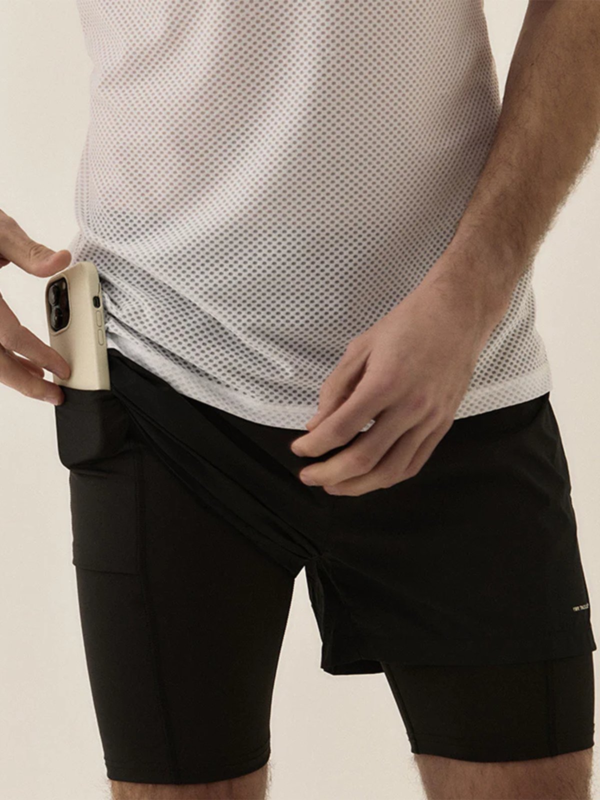 YMR Track Club Stockholm Men's 2-in-1 Shorts Black
