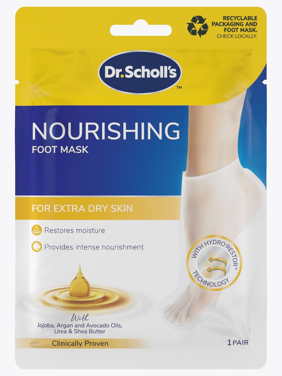 Scholl Triple Oil Footmask Flerfarget