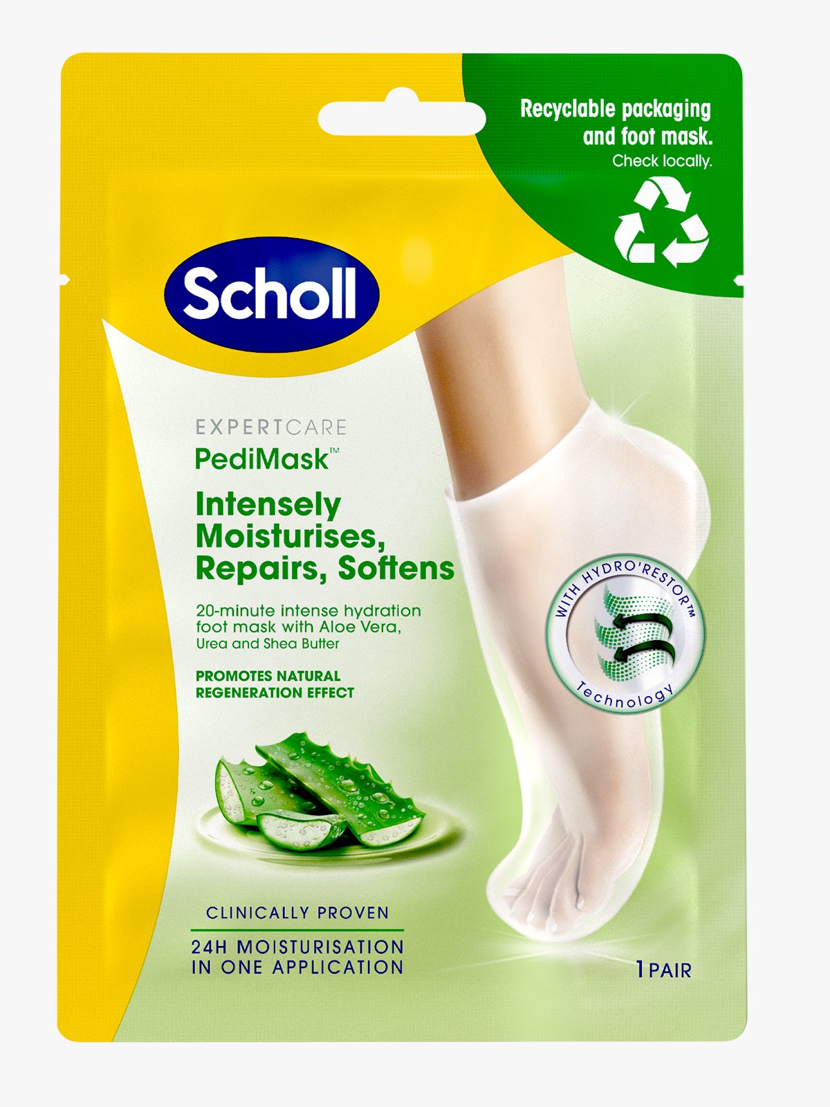 Scholl Aloe Vera Footmask Flerfarget