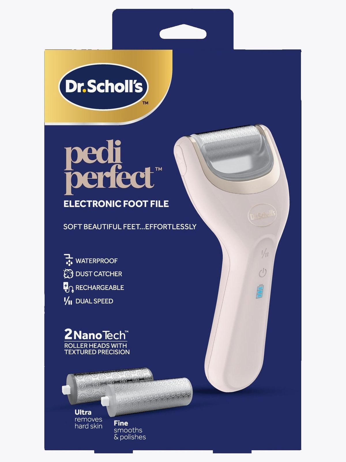 Scholl Pedi Perfect Elektrisk Fotfil Flerfarget