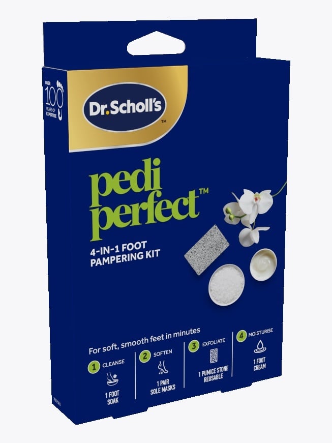 Scholl Pedi Perfect 4-i-1 Fotpleiekit Flerfarget
