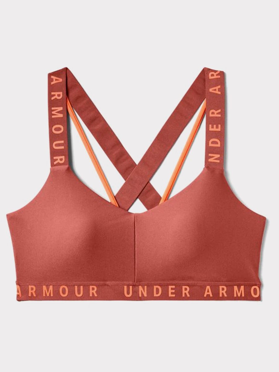 Under Armour Wordmark Strappy Sportlette Fractal Pink