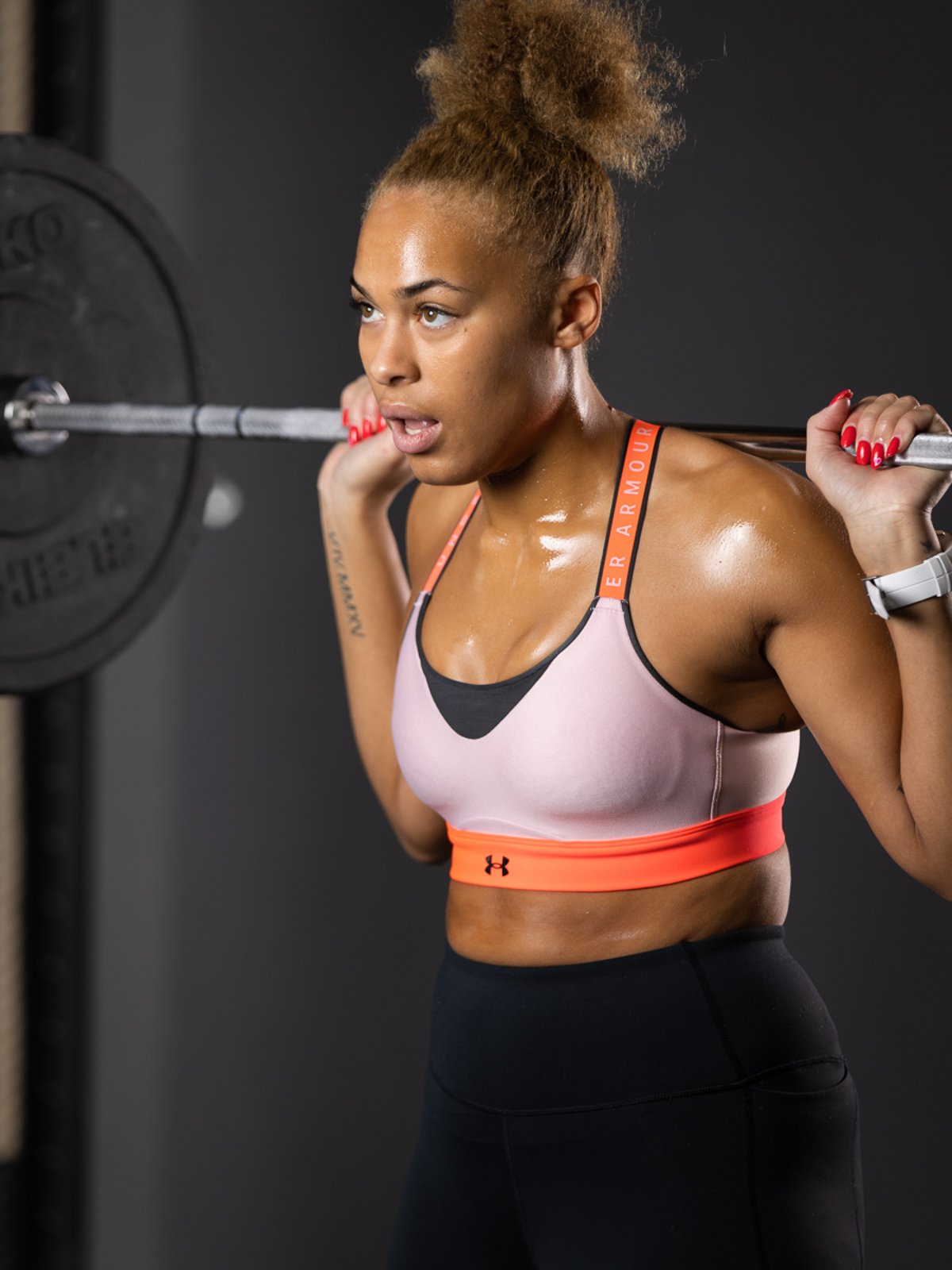 Under Armour Infinity High Bra Blocked Retro Pink / Beta
