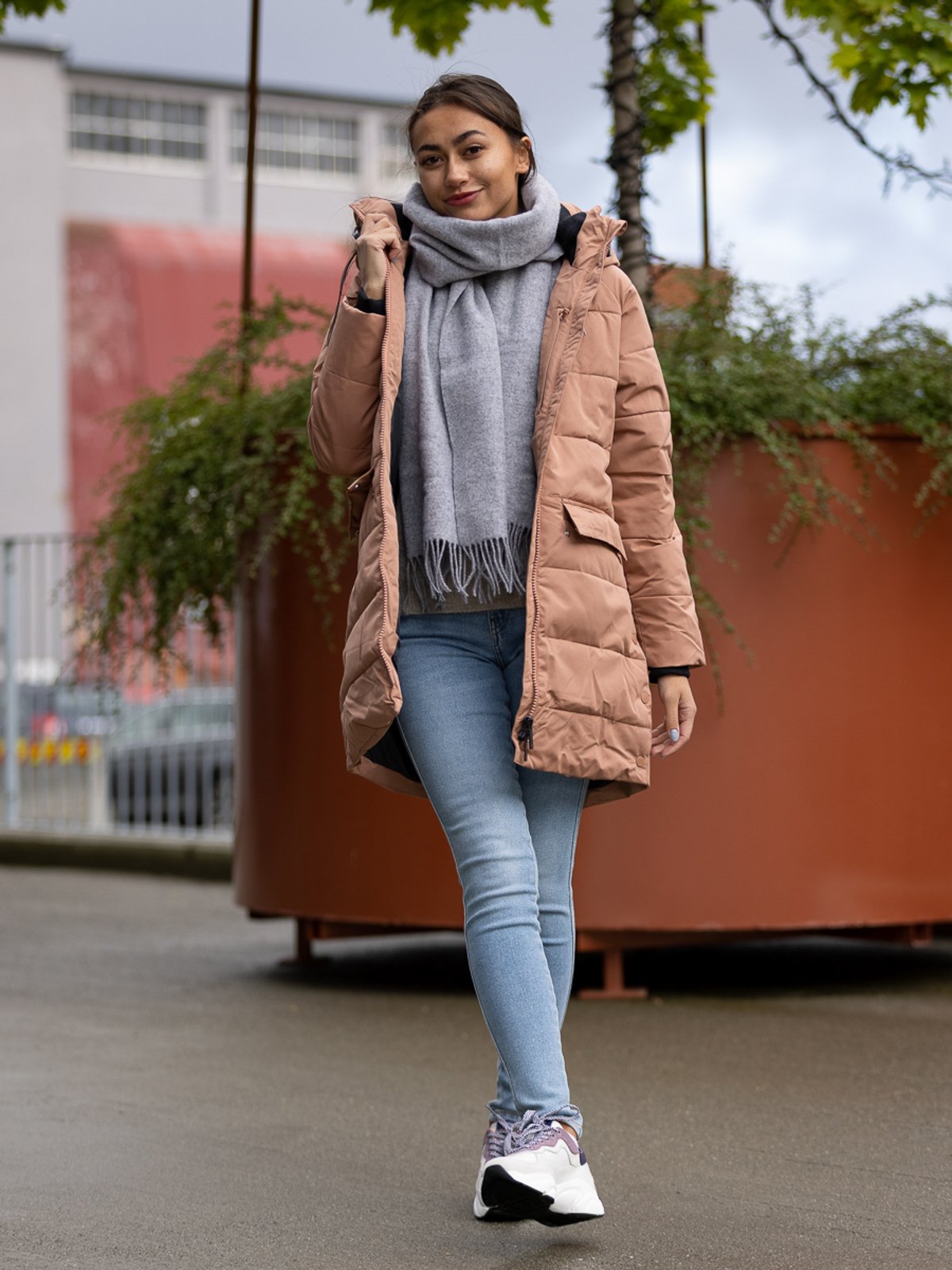 Urban Pioneers Bea Wool Scarf Light Grey Melange