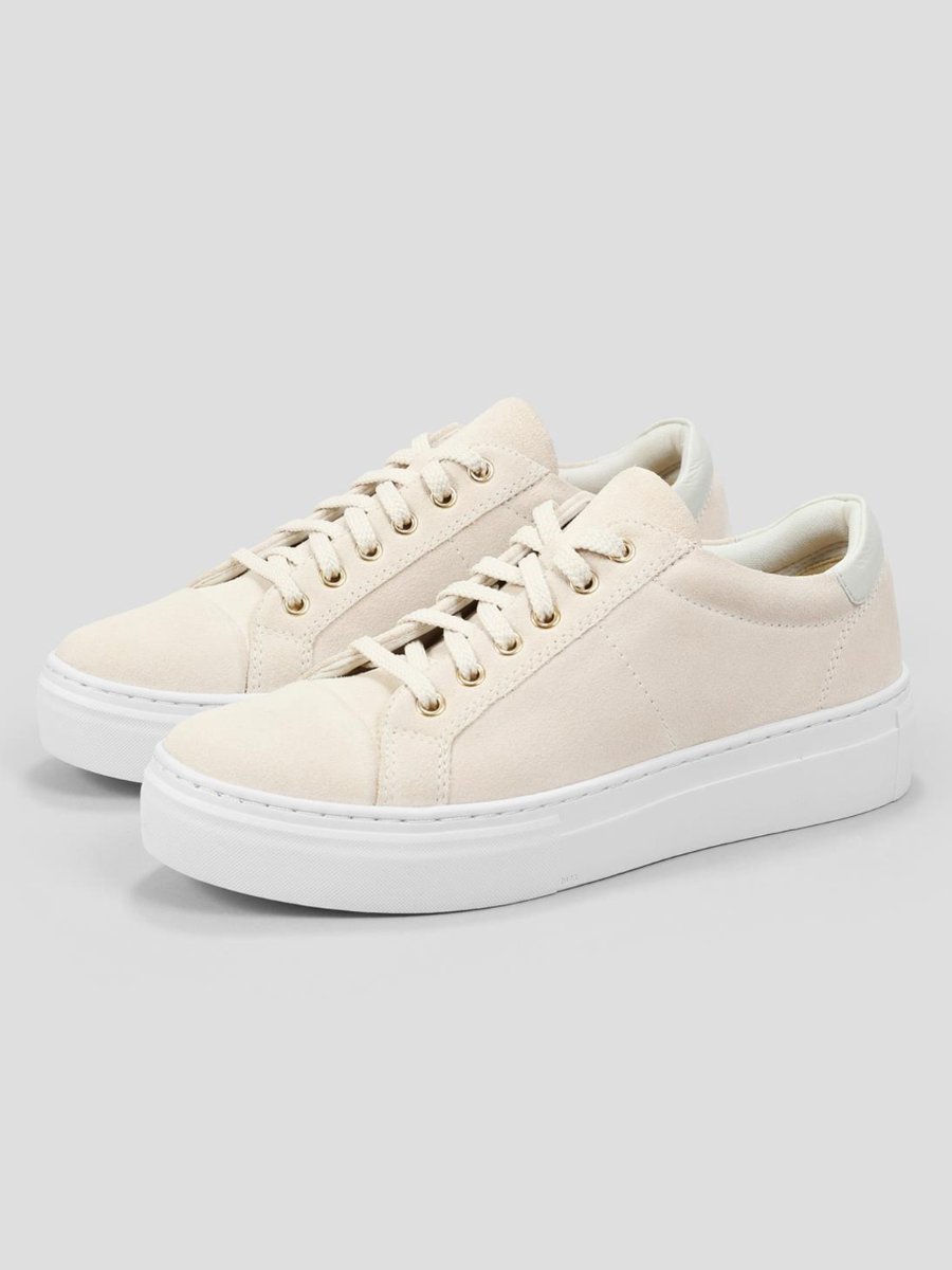 Vagabond Zoe Platform Suede Offwhite