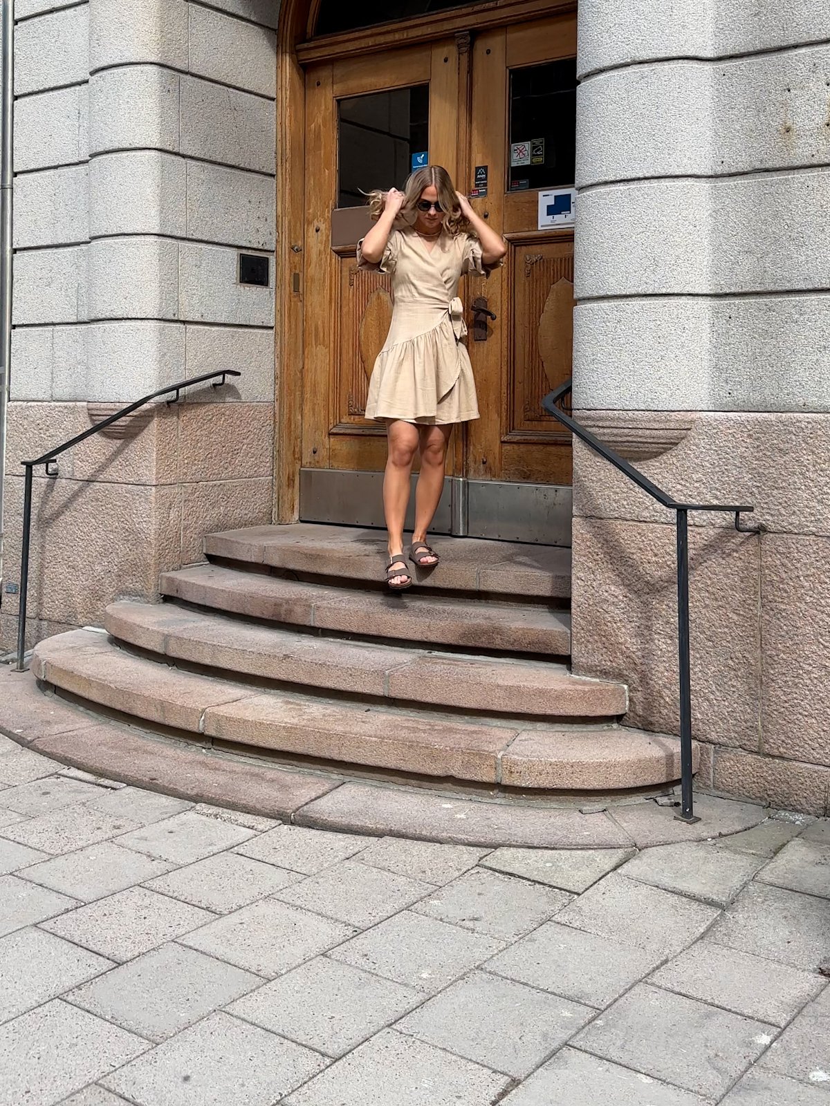 Y.A.S Prima 2/4 Wrap Dress Nomad