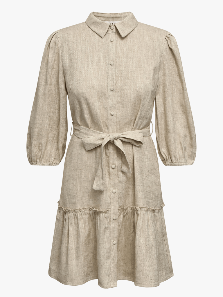 A-View Linen dress - Beige | Getinspired.no