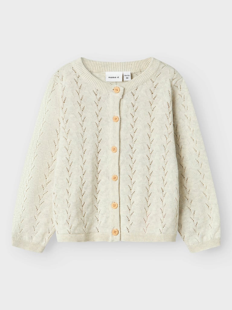 NAME IT NMFBANNI LS Knit Card Noos, Maglione Cardigan Bambina, Deauville Mauve