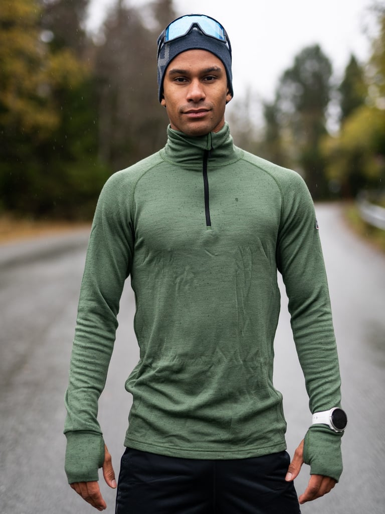 Devold Expedition Man Zip Neck - Grønn | Getinspired.no