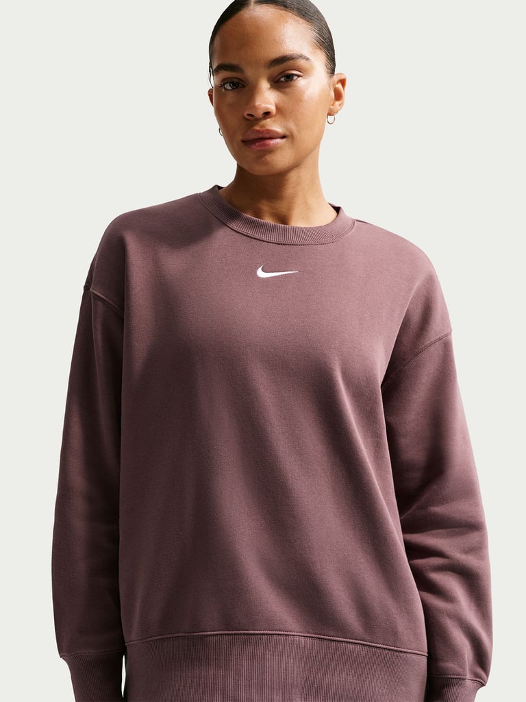 Nike Pheonix Fleece Oversized Crew - Brun | Getinspired.no