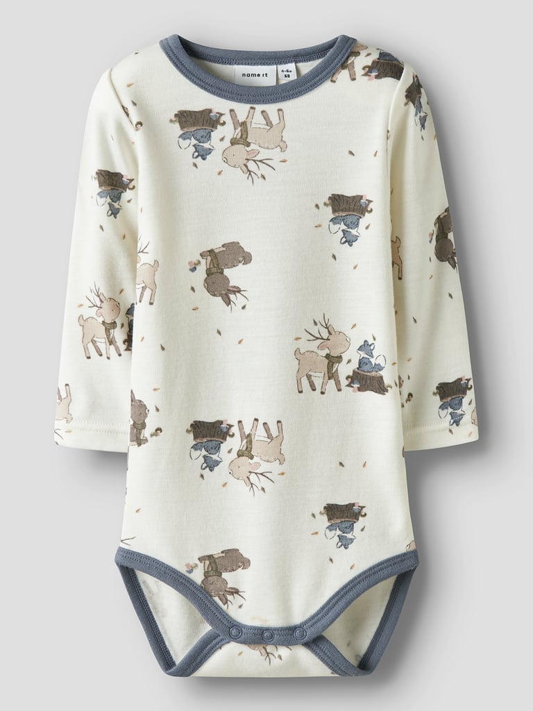 NAME IT Nbmwupsus Wool/COT LS Long-Sleeved Bodysuit Unisex