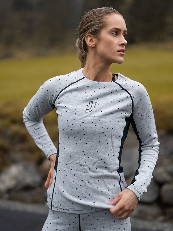 Johaug Maven Wool Long Sleeve Grey Melange