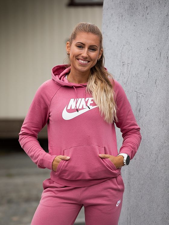 Nike Essential Hoodie Desert Berry/ White