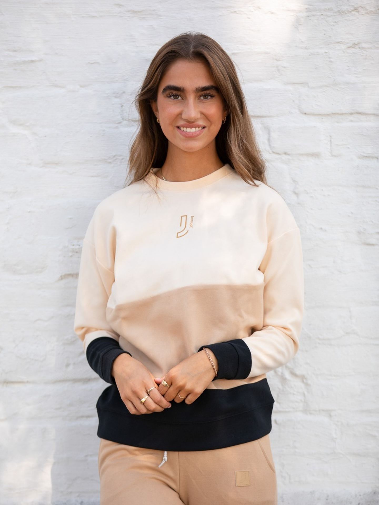 Johaug Intarsia Sweat Beige