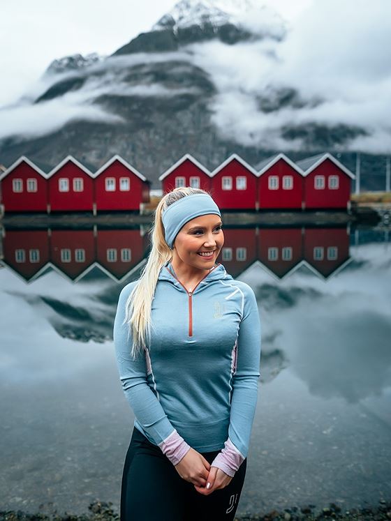 Johaug Lithe Tech-Wool Hood Blues
