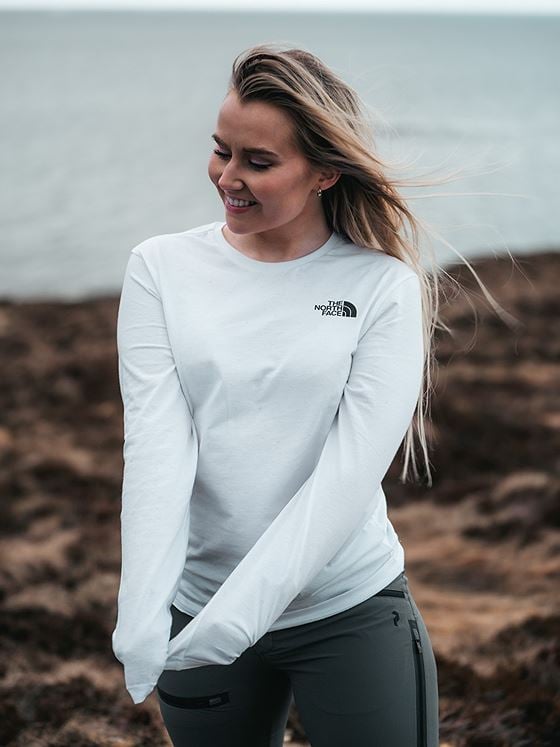 The North Face Long Sleeve Easy Tee White