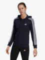 adidas 3-Stripes French Terry Full Zip Hoodie Legend Ink / White