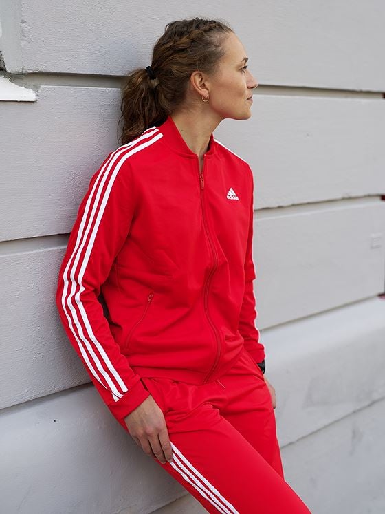 adidas 3-Stripes Tracksuit Red