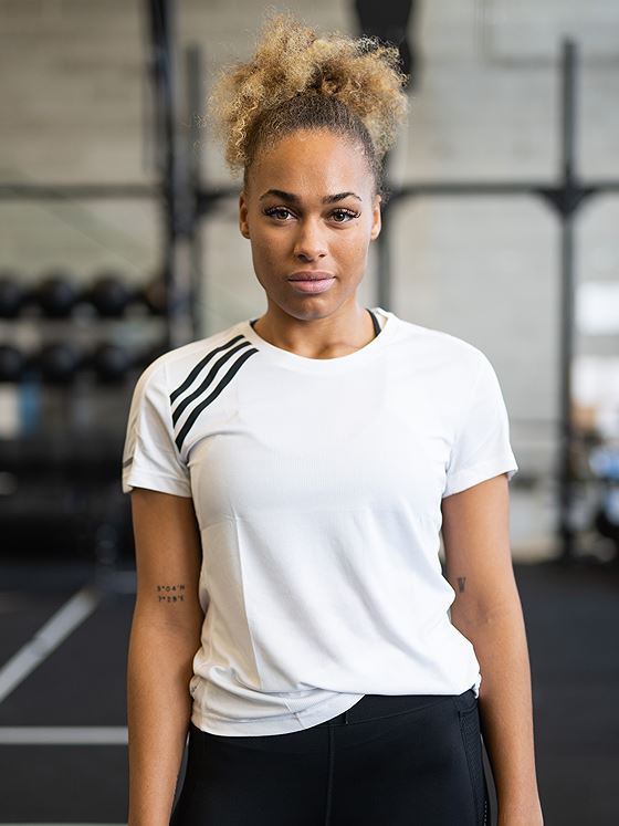 adidas Run It Tee 3 Stripes White