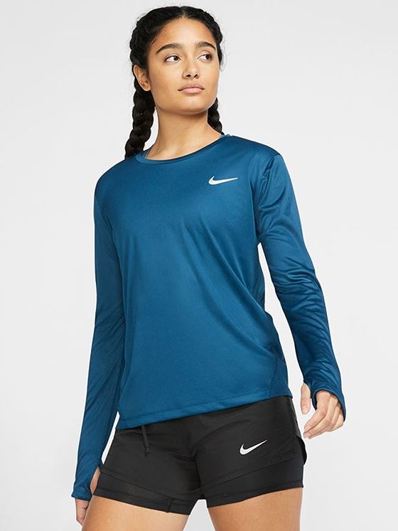 Nike Miler LS Valerian Blue/ Reflective Silver