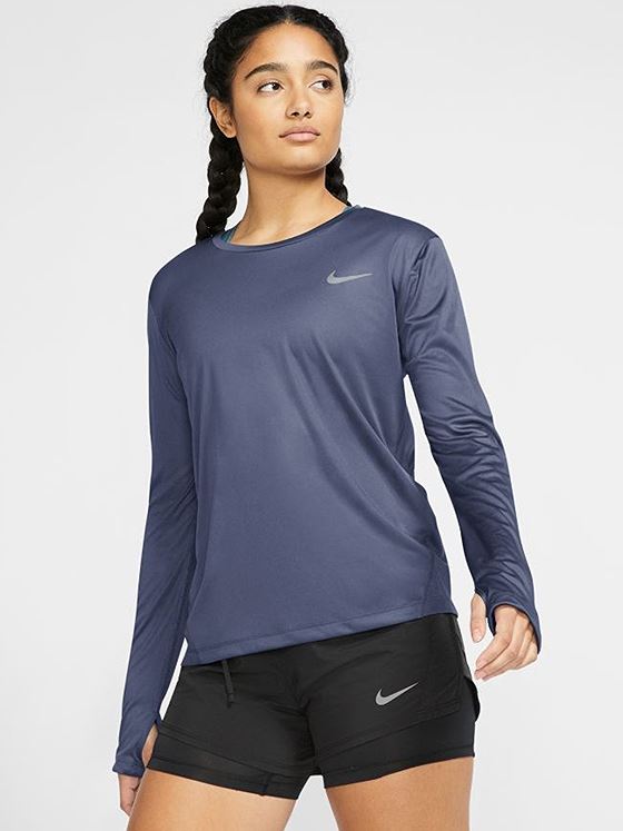 Nike Miler LS World Indigo/ Reflective Silver