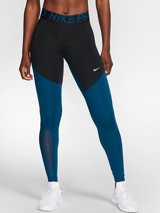 Nike Pro Tights Black/ Valerian Blue