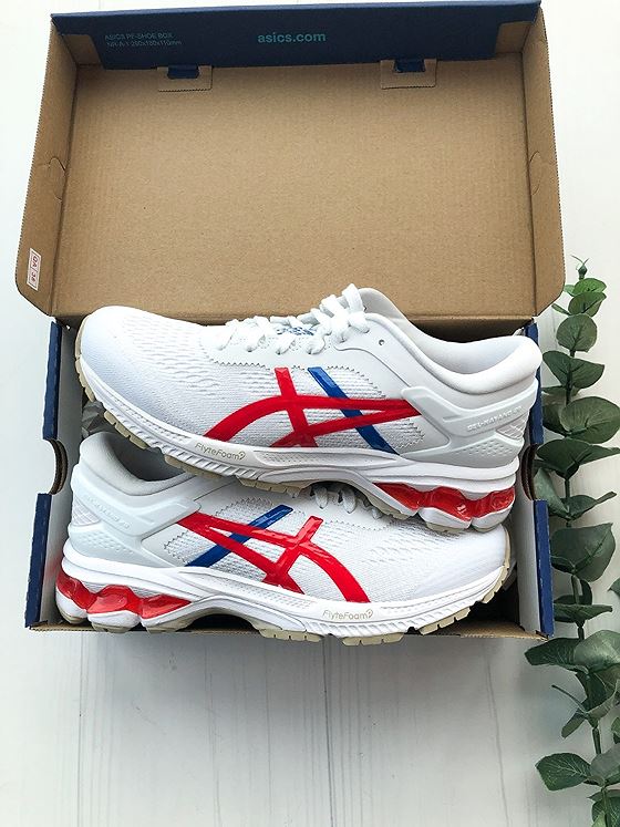 ASICS Gel-Kayano 26 White/Classic Red