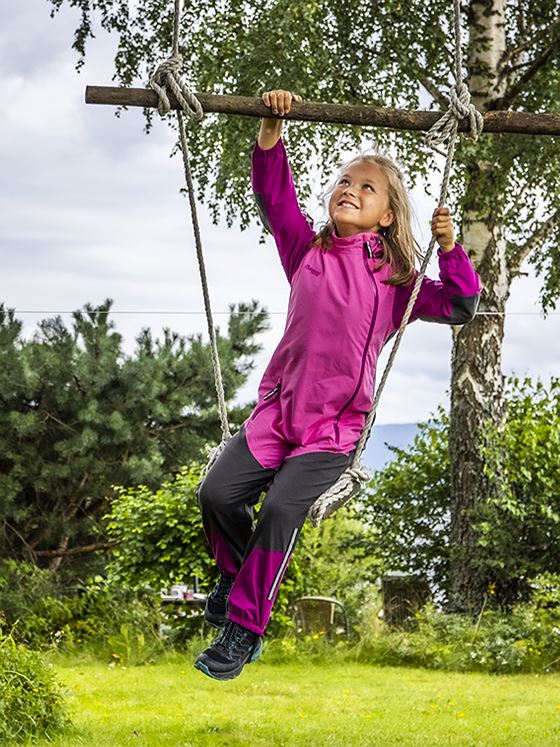 Bergans Lilletind Kids Coverall Ibis Rose/Fandango Purple
