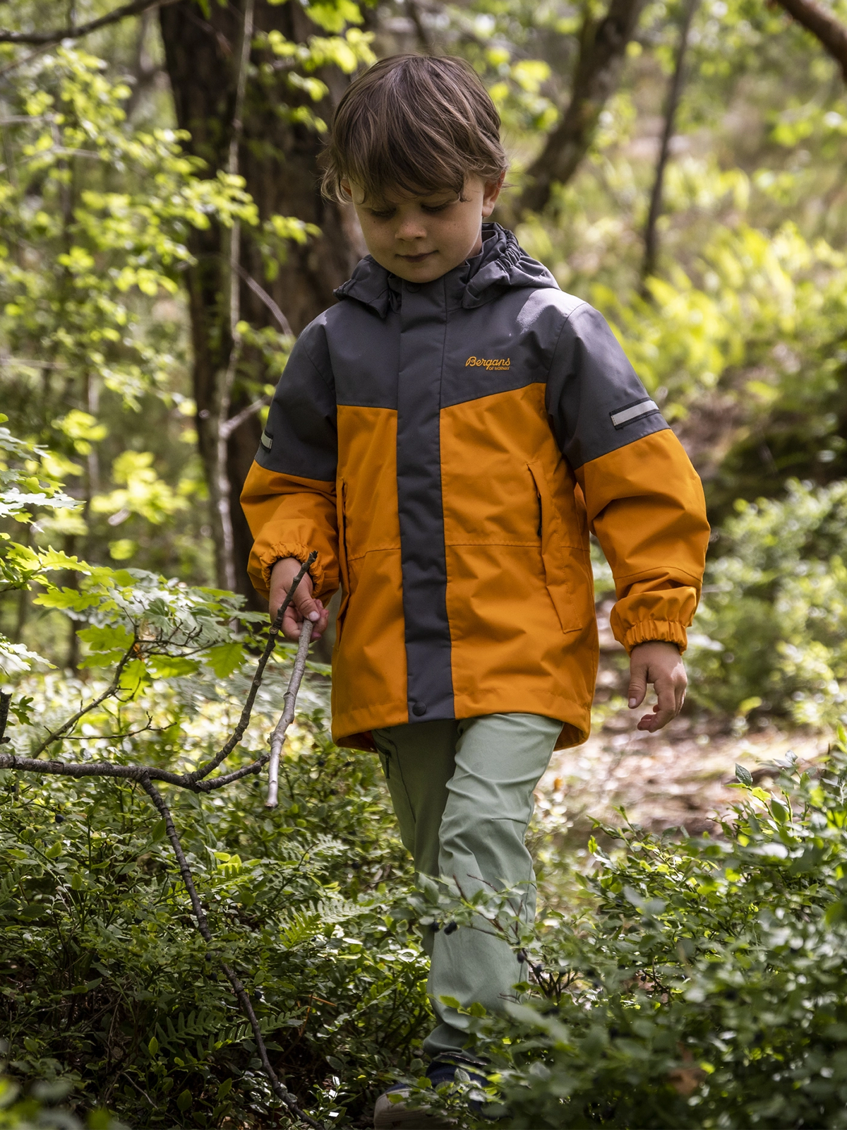 Bergans Lilletind Kids Jacket Cloudberry Yellow / Solid Dark Grey