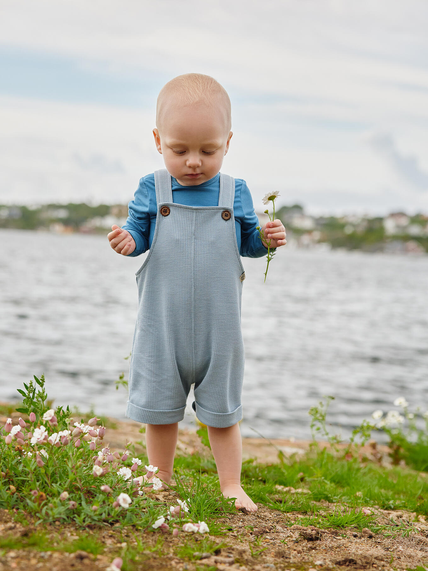 Gullkorn Tille Baby Shorts Lys blå
